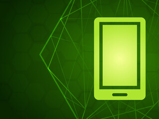 2d illustration mobile phone with background 