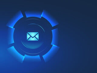 2d illustration mail box sign with back ground 