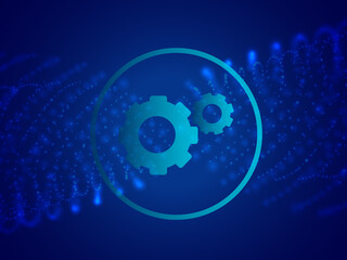 3D rendering illustration.  gears on a white background