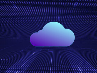 2d illustration cloud with background  