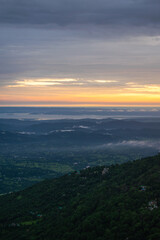 beautiful view of the hills during sunset