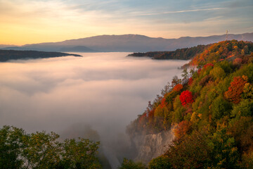 sunrise in the mountains