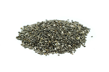 chia seeds isolated on white background