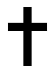 Religion cross icon isolated on white background.