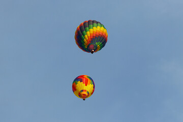 rainbow colored hot air balloons
