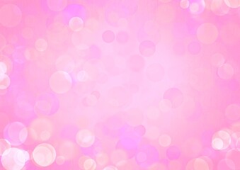 Fabulous shiny banner, bright pink background, painted in bokeh style