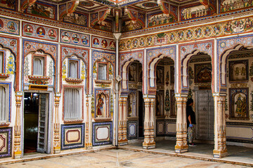 Fototapeta na wymiar Havelis ( Small Palaces) in Shekhavati Region of India