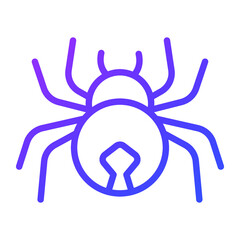 spider, Halloween vector outline icon.