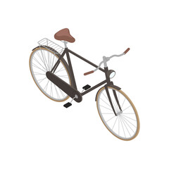 Fototapeta na wymiar Isometric Classic Bicycle Composition