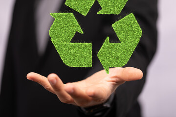 green nature environment recycling abstract illustration