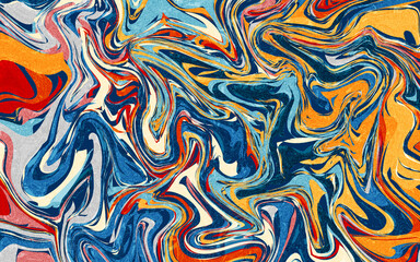 Abstract psychedelic liquid paint pattern and texture background