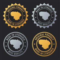 Made in Lithuania - gold and silver stamp set. Best quality. Original product.
