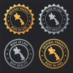 Made in Laos - gold and silver stamp set. Best quality. Original product.