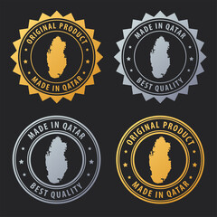 Made in Qatar - gold and silver stamp set. Best quality. Original product.