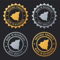 Made in Nicaragua - gold and silver stamp set. Best quality. Original product.