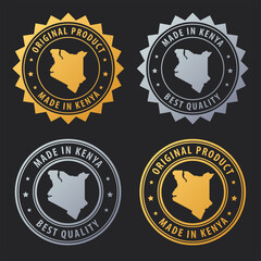 Made in Kenya - gold and silver stamp set. Best quality. Original product.