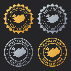 Made in Iceland - gold and silver stamp set. Best quality. Original product.
