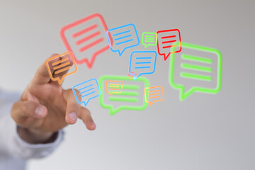 email on computer Businessman is working to important reminder