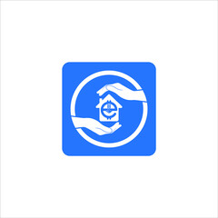 Home building icon with letter E, logo, vector, template, illustration