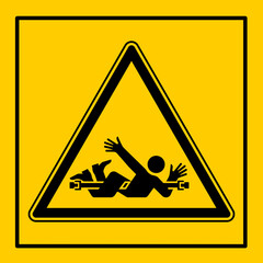 mssn66 MachineSafetySignNew mssn - Maschine / Warnzeichen: Schwere Verletzungsgefahr! Nicht im Bereich der Antriebswelle aufhalten - Einzugsgefahr . shoulder and arm . falling down . g10921