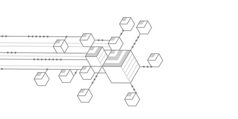 Technology white background .Geometric rhombuses,squares.Abstract tech.Technical drawing.Vector illustration.