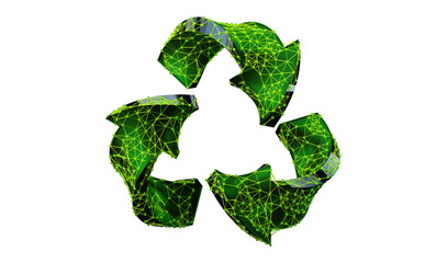 green recycling symbol for clean energy