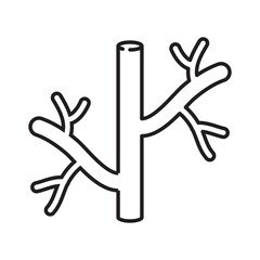 vector medical icon of human blood vessel