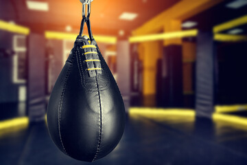 Punching bag for training in the gym.