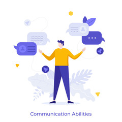 Vector Business Concept With Character