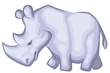 Rhino Cartoon Design Element