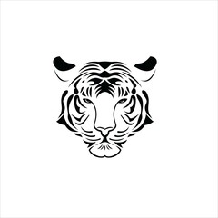 tiger face logo vector template