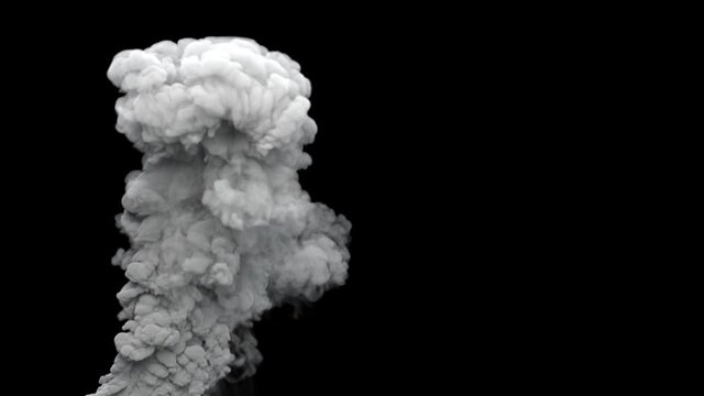 pillar of pollution smoke with alpha chanel, isolated