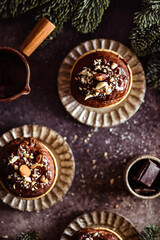 cupcake with chocolate and nuts