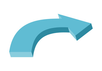 Curved arrow turning right