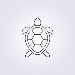 Obraz premium simple single turtle line art vector icon symbol illustration logo template background isolated vector