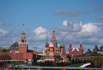 MOSCOW - JULE 27: Moscow Red square, History Museum on Jule 27, 2019 in Moscow, Russia