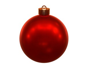 red christmas ball 3d icon