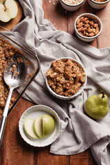 Apple and pear crisp autumn dessert