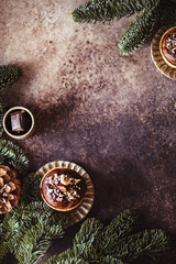 christmas chocolate muffins with nuts