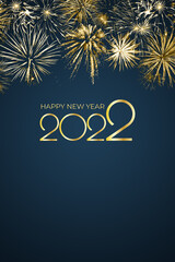 Holiday New Year 2022 greetings card