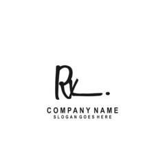 Initial letter RX Signature handwriting Logo Vector	

