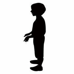 a boy body silhouette vector