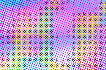 abstract colorful background with halftone effect, abstract wallpaper with dots, retro party, retro wave, cyberpunk, retro futuristic rave poster, interior decoration, digital art