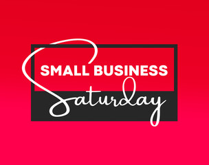 Fototapeta premium Happy Small Business Saturday Shop Small