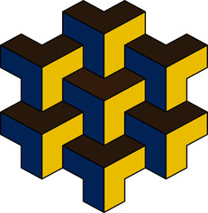 abstract background made of cubes