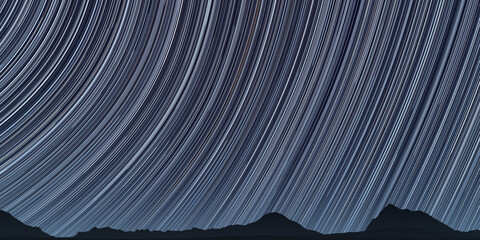 star trail, night sky, long exposure effect