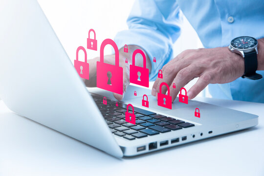 mano, computer, sicurezza informatica, protezione dati, pin	
