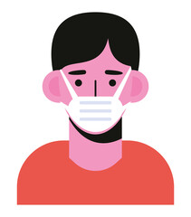 man wearing face mask