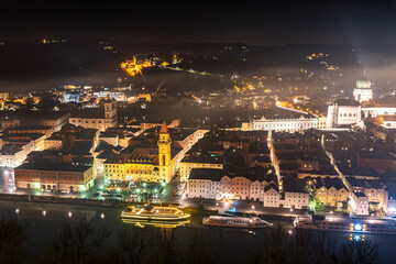 night view of the town 
