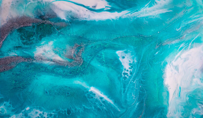 Epoxy resin art. Abstract composition for your design. Macro photo. - 470189455